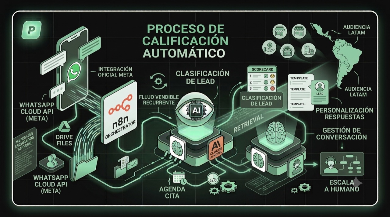 Bot de WhatsApp con IA que Califica Leads y Responde 24/7